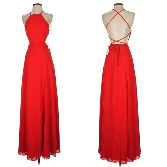 NEW Fame & Partners Halter Neck Fit & Flare Dress - Picture 1 of 10